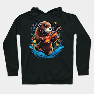 Otter Playing Violin Hoodie